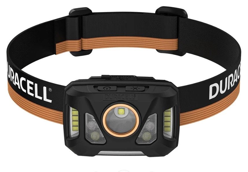 Galvaslampa Duracell DH1000R — melna/oranža, uzlādējama