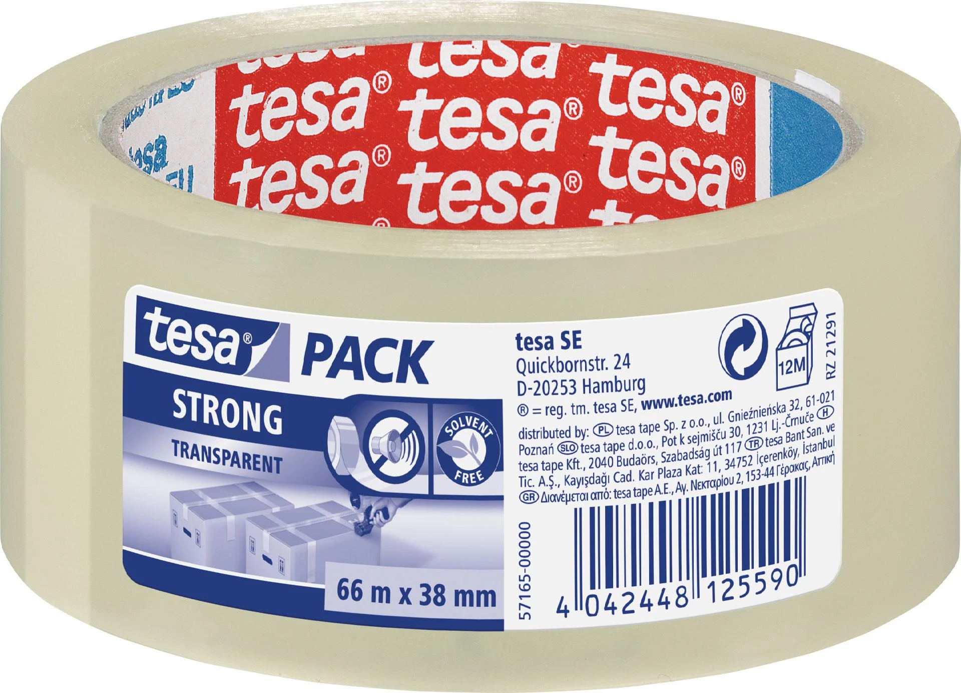 Līmlente TESA Strong 66 m Polipropilēns