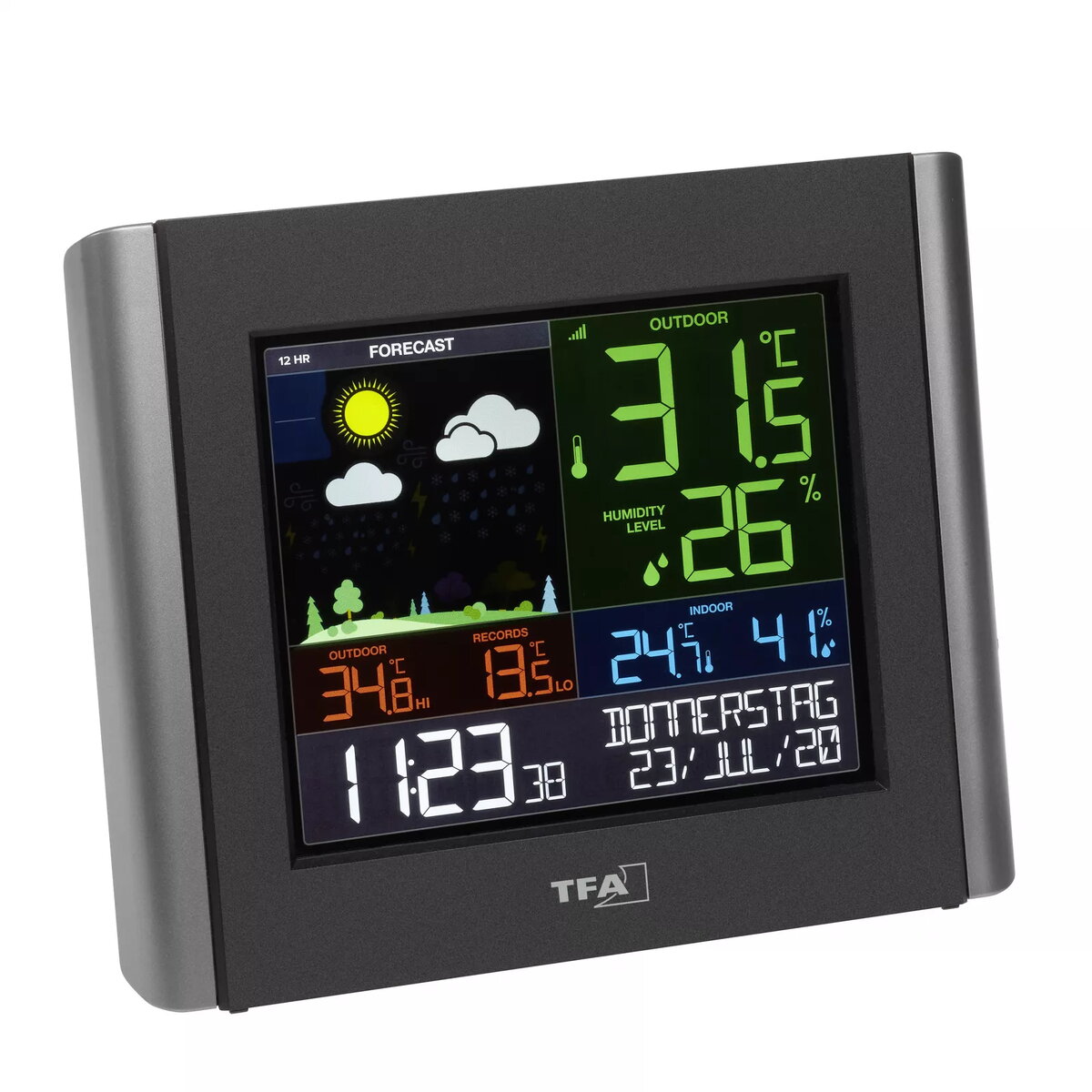 TFA-Dostmann VIEW METEO Black – laikapstākļu