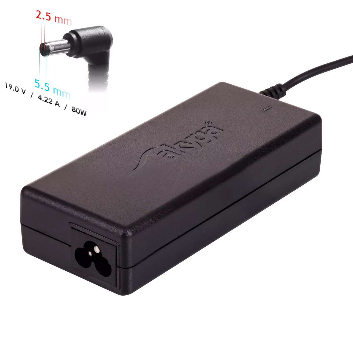 Akyga AK-ND-72 Barošanas adapteris 80W Melns