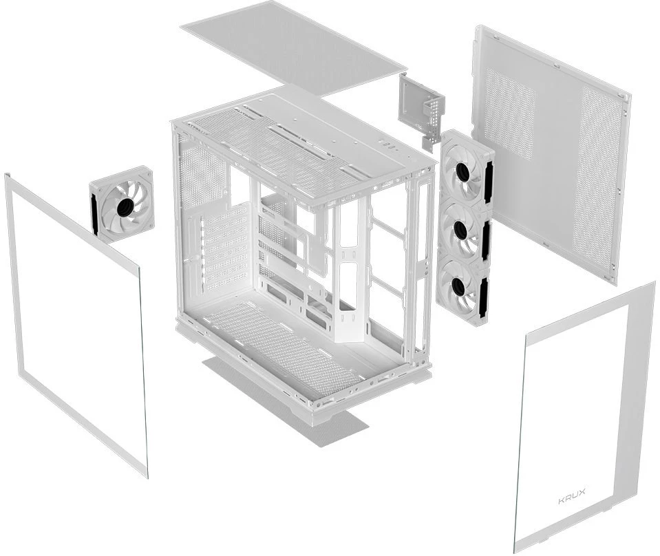 Krux Atron White Mid-Tower PC Case