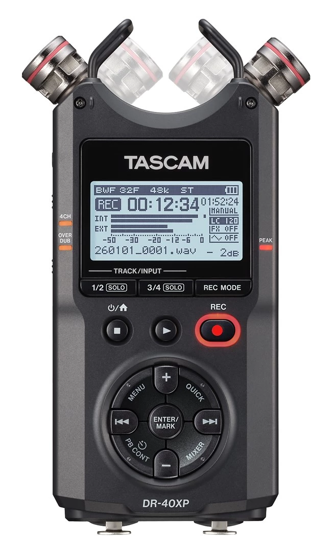Tascam DR-40XP portatīvais digitālais ierakstītājs ar