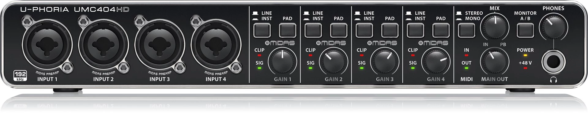 Behringer UMC404HD USB Audio Interface 4x4