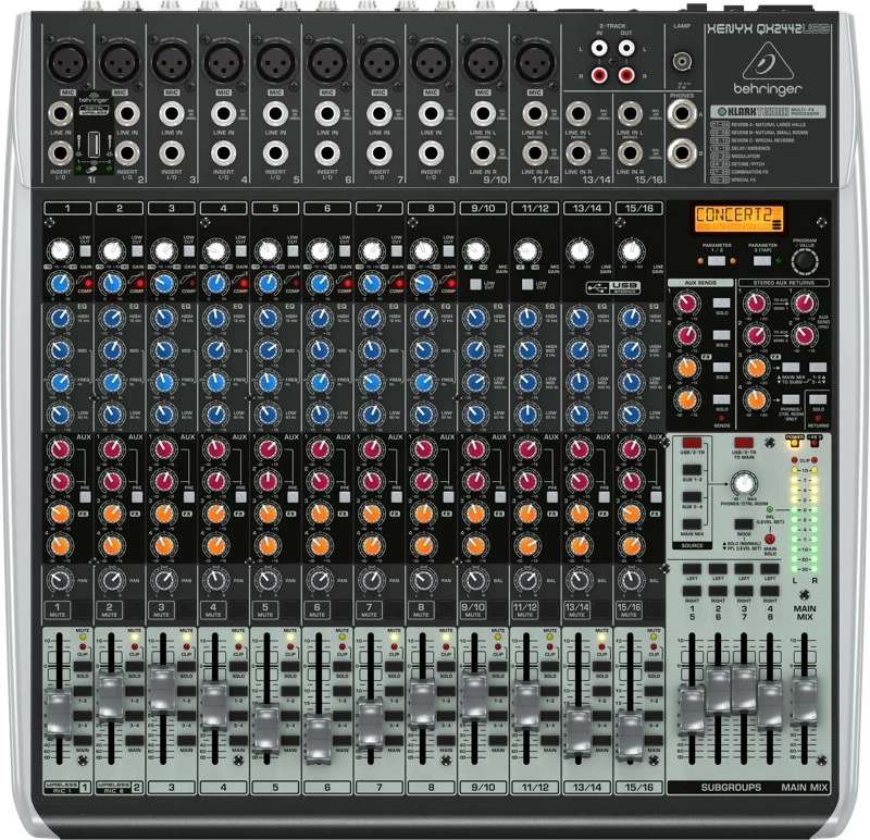 Behringer QX2442USB 24-Input 4/2-Bus Analog Mixer