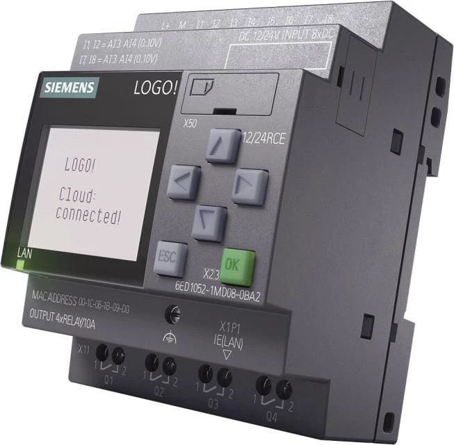 Siemens LOGO! 6ED1052-1MD08-0BA2 12/24RCE loģikas modulis