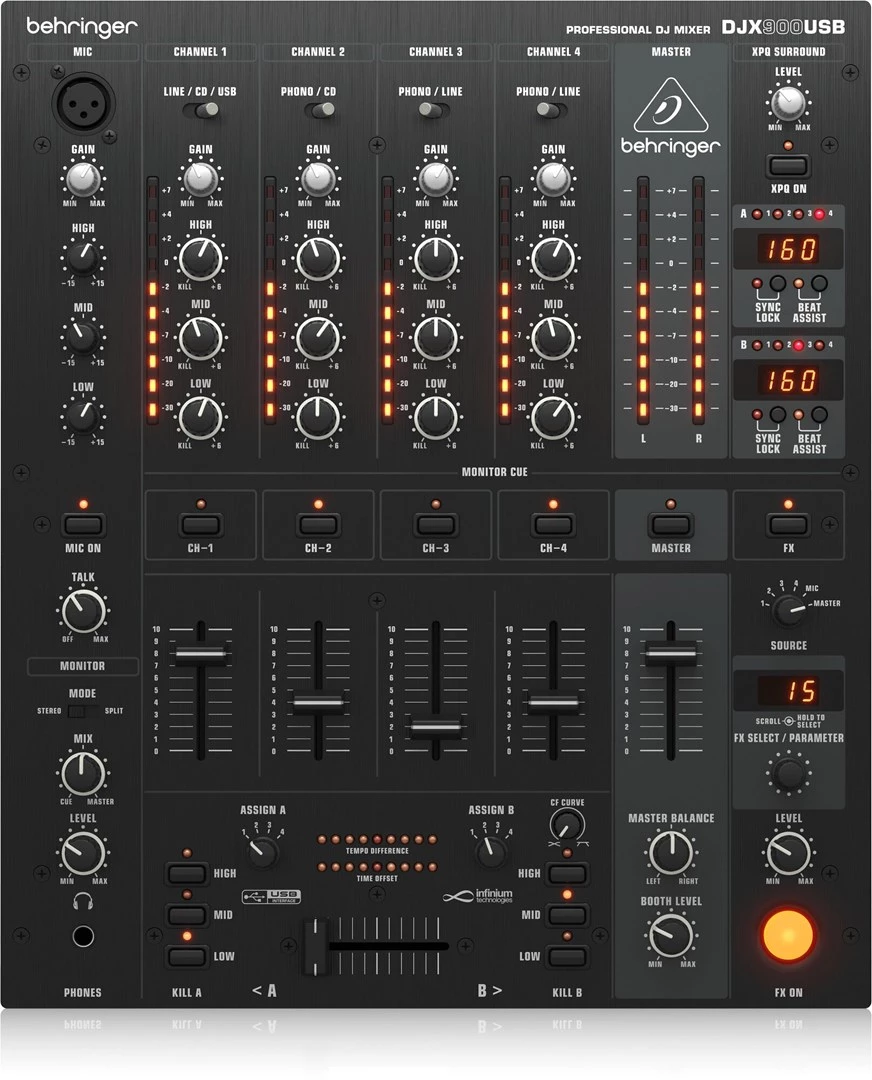 Behringer DJX900USB Professional 5-Channel DJ Mixer