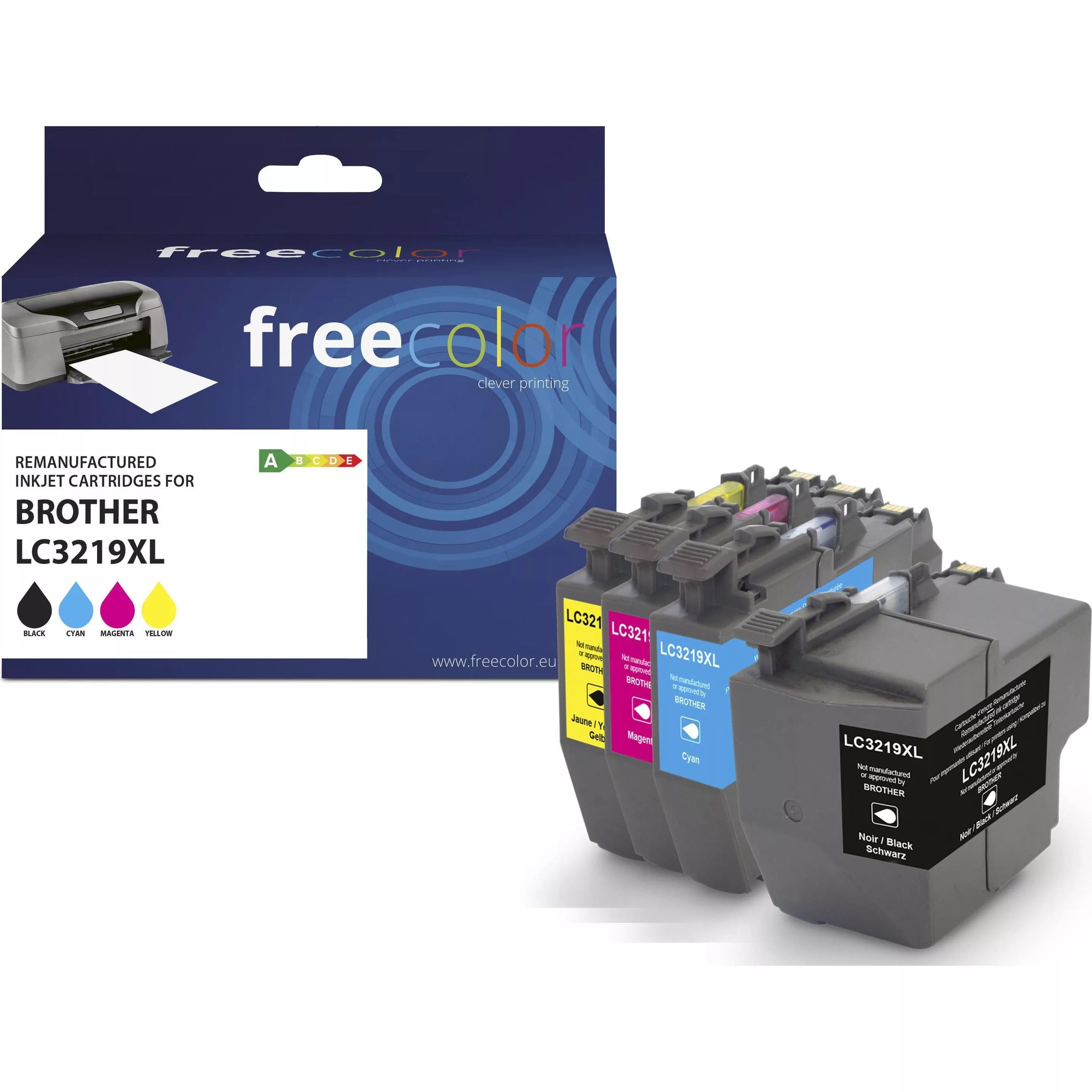 Freecolor Remanufactured Ink Cartridge Multipack Brother