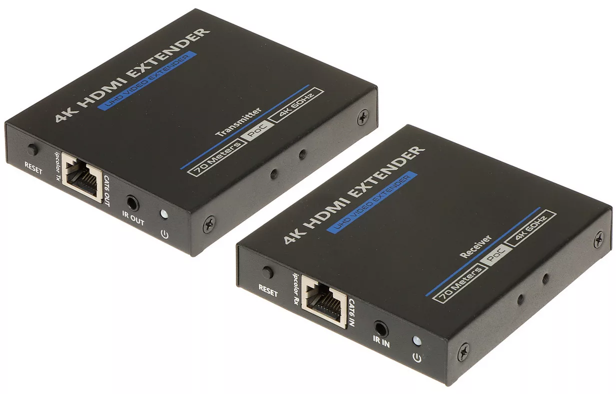 HDMI pagarinātājs HDMI-EX-70IR-4KV2 4K@60Hz HDBaseT Lite