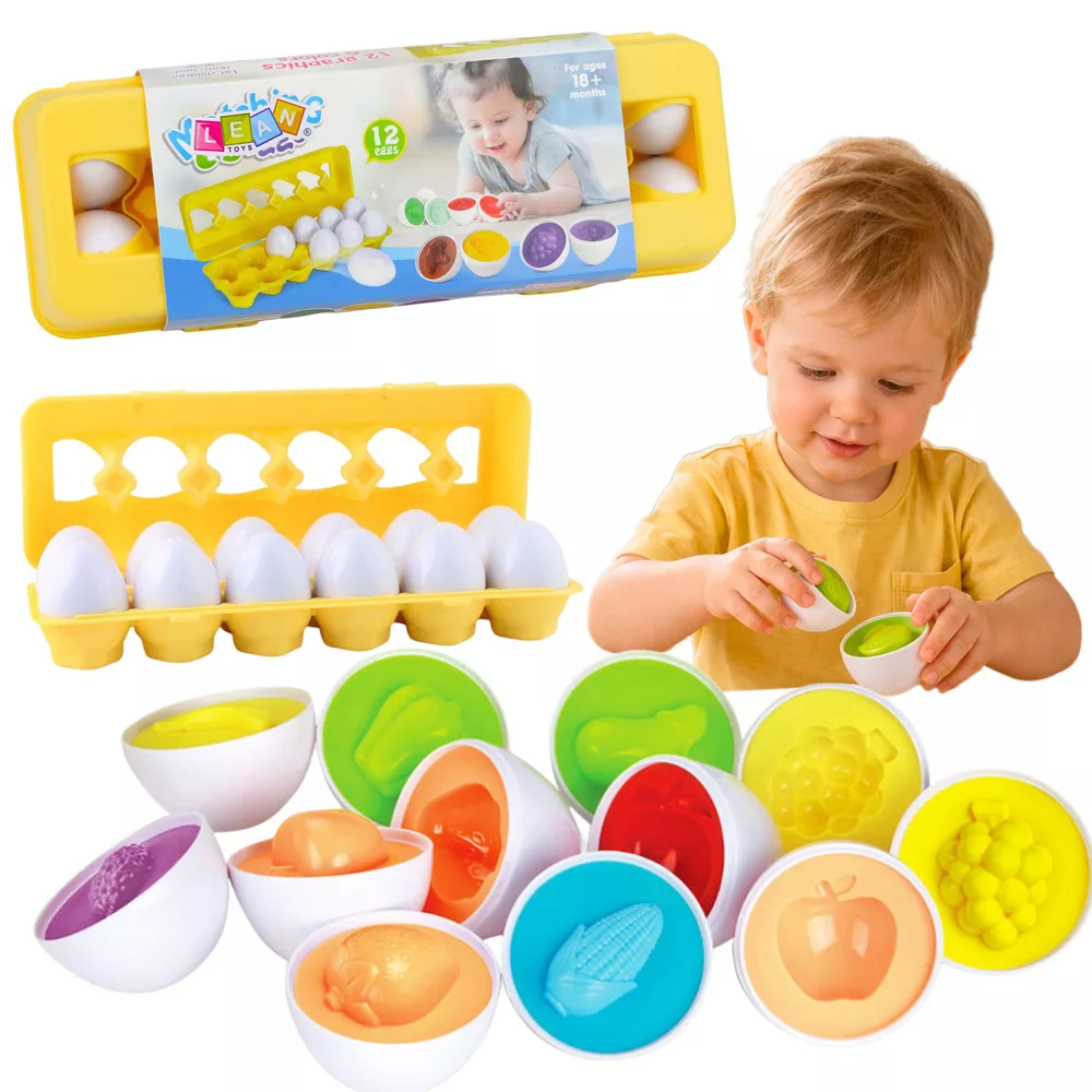 LEAN TOYS Educational Egg Sorter, Shape