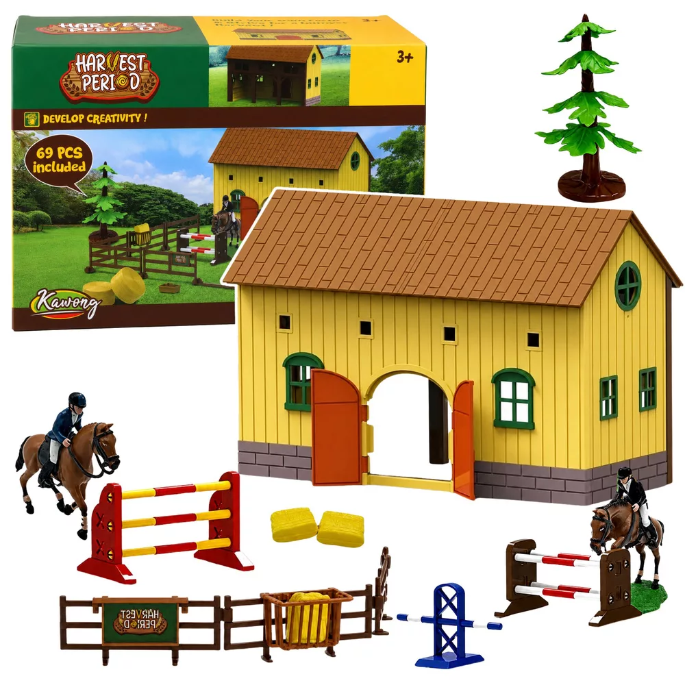 LEAN TOYS Saimniecības Zirgu Stallīšu Komplekts