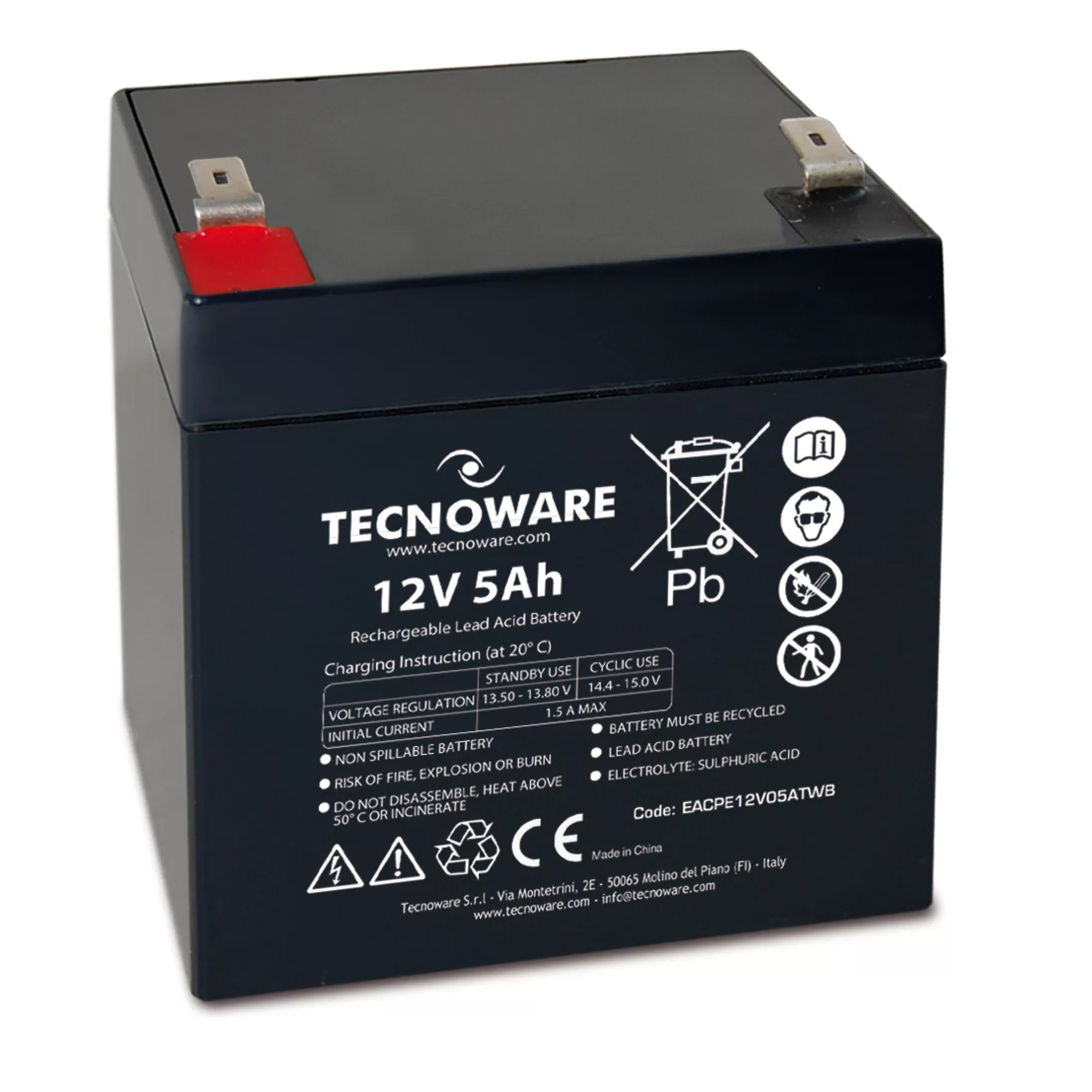 TECNOWARE Power Battery 12V 5Ah Faston