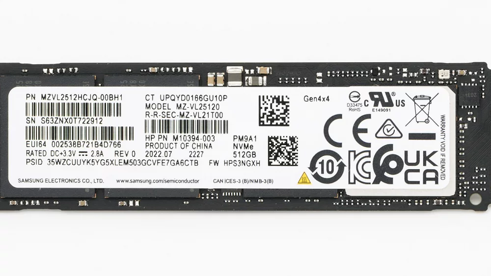 Samsung M.2 NVMe SSD