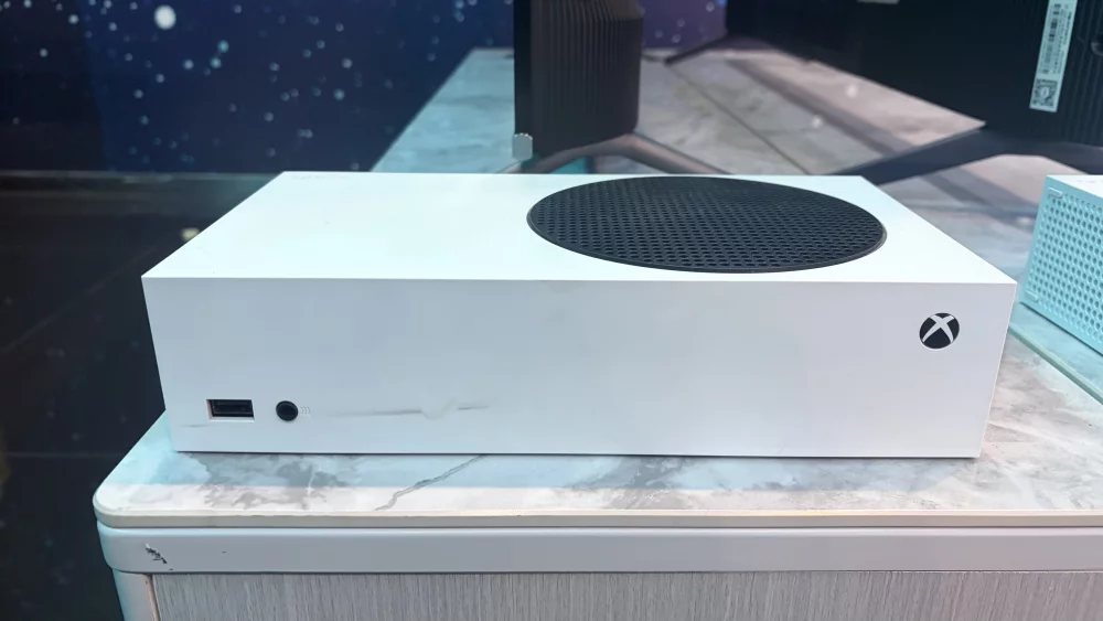 Xbox Series S console with white controller