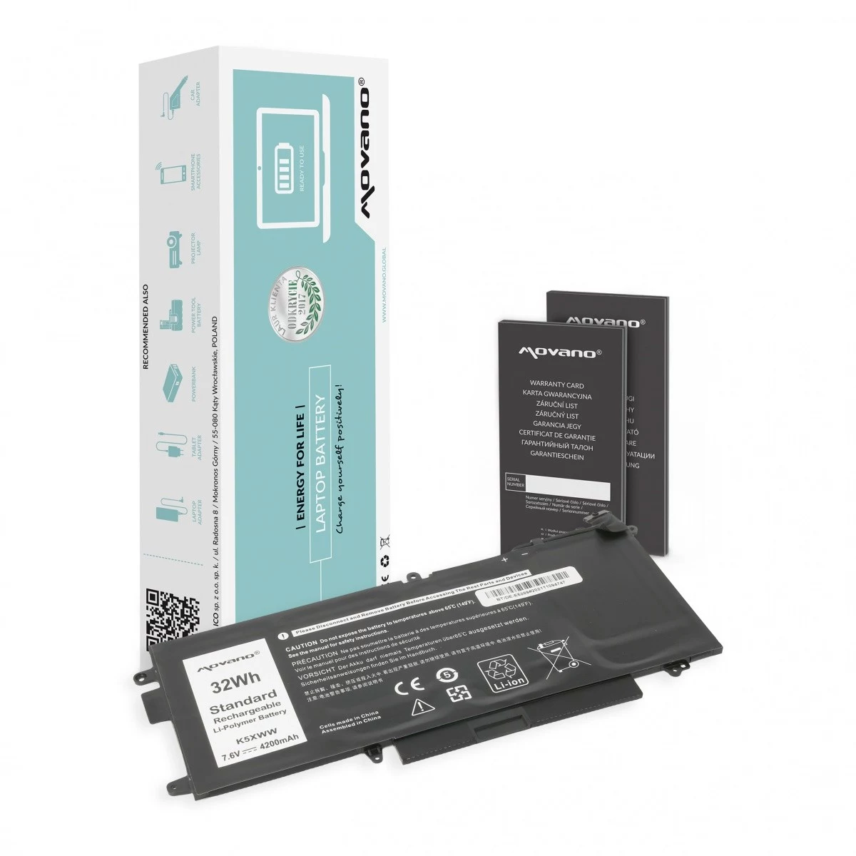 MOVANO Battery K5XWW Dell Latitude 5289