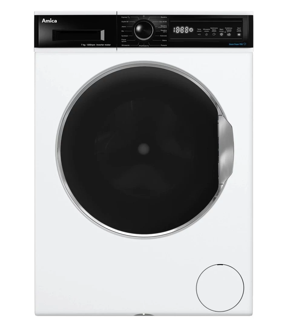 Amica WA3S712ALiSHB Slim Freestanding Washing Machine