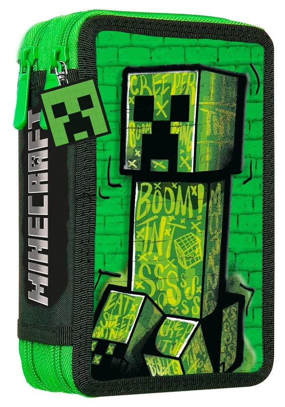 KIDS Minecraft Fold-Out Pencil Case for
