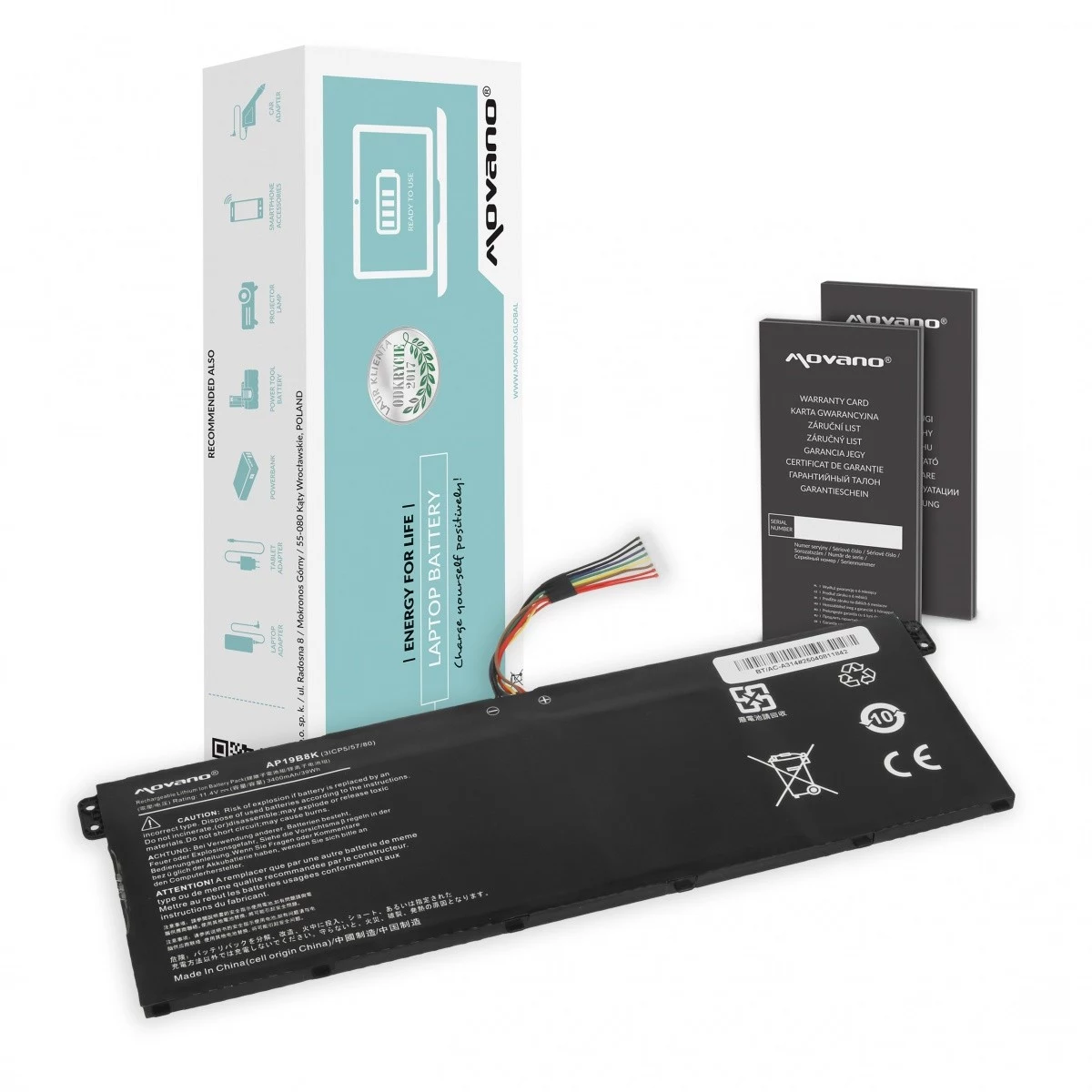 MOVANO Battery AP19B8K for Acer Aspire