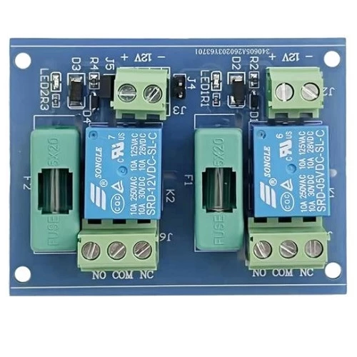 2 kanālu releja modulis 12V DC