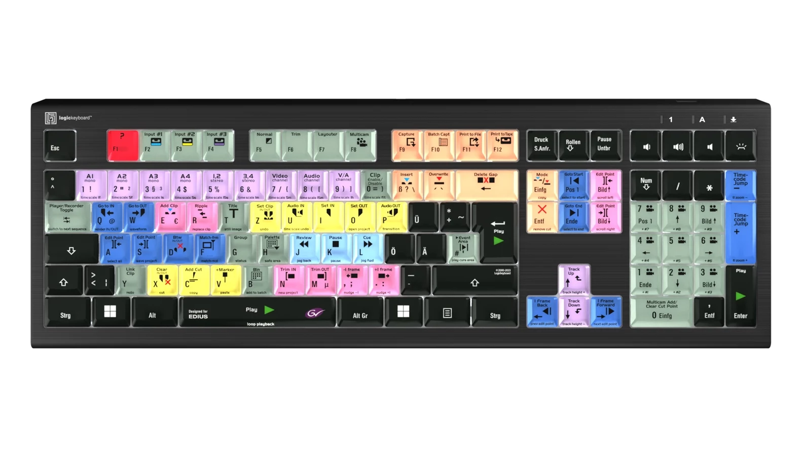 Logickeyboard LKB-EDIUS-A2PC-DE Full Size (100%) USB