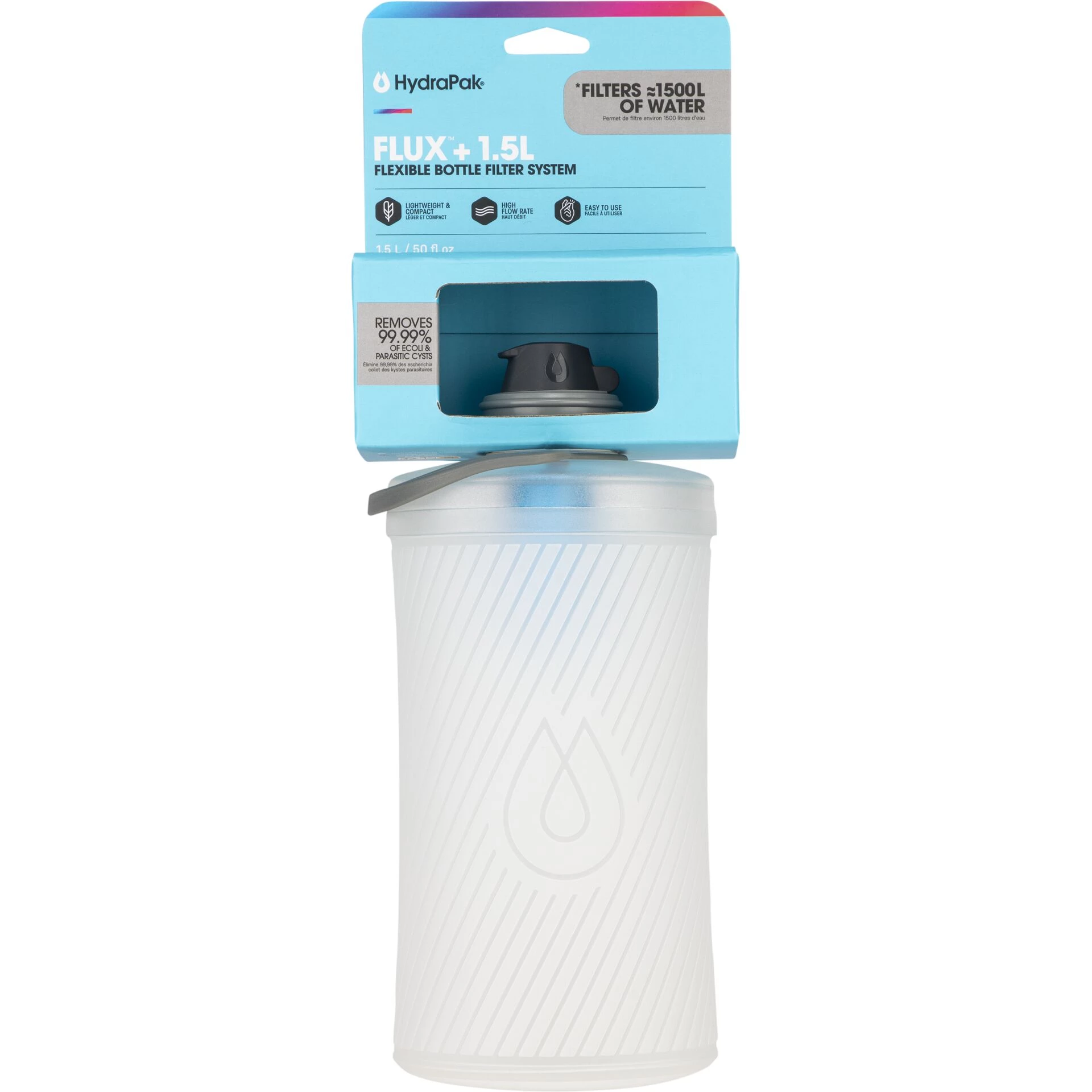 HydraPak Flux+ 1.5L filtrējoša ūdens