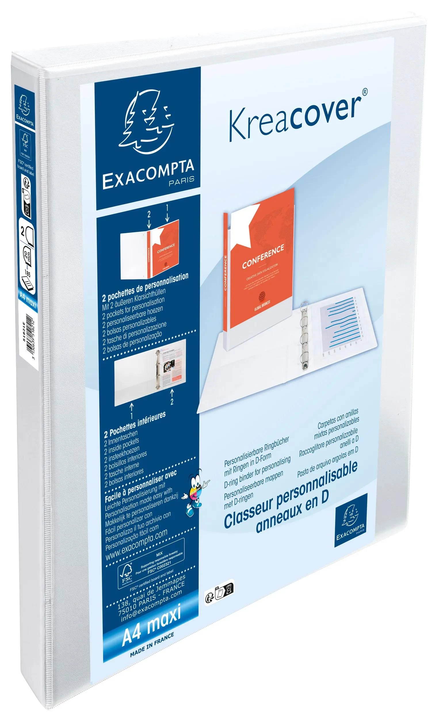 Exacompta Presentation Ring Binder A4 Maxi