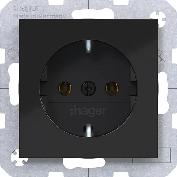 Hager WAS1100BG SCHUKO Socket Type F