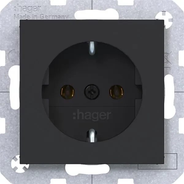 Hager WAS1100BM SCHUKO kontaktligzda ar spiedspailēm