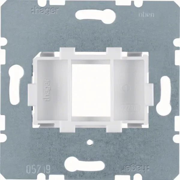 Hager WDF4612W Modular Jack Support Plate