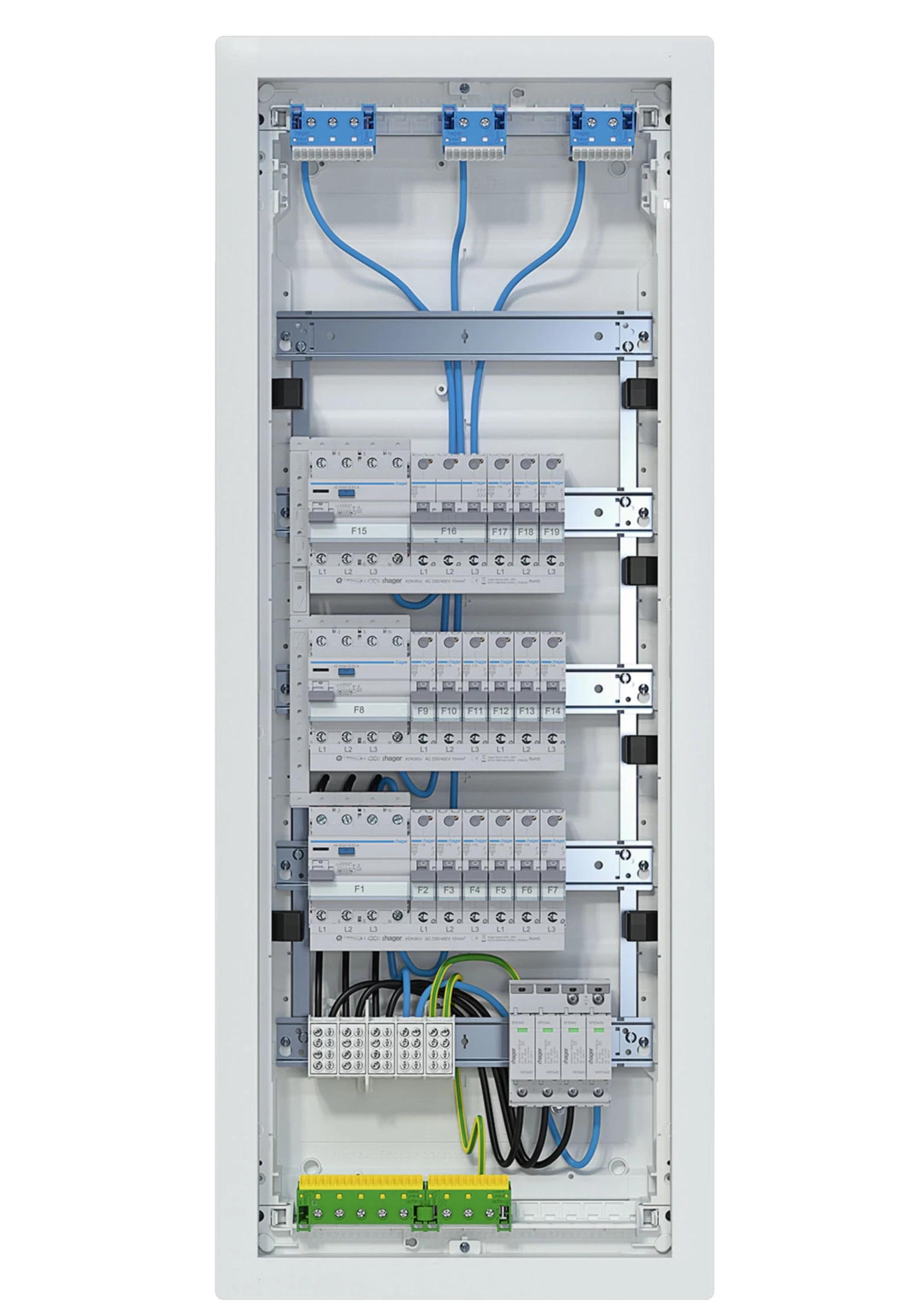 Hager Volta VU60BV1 5x12PLE 3x RCD