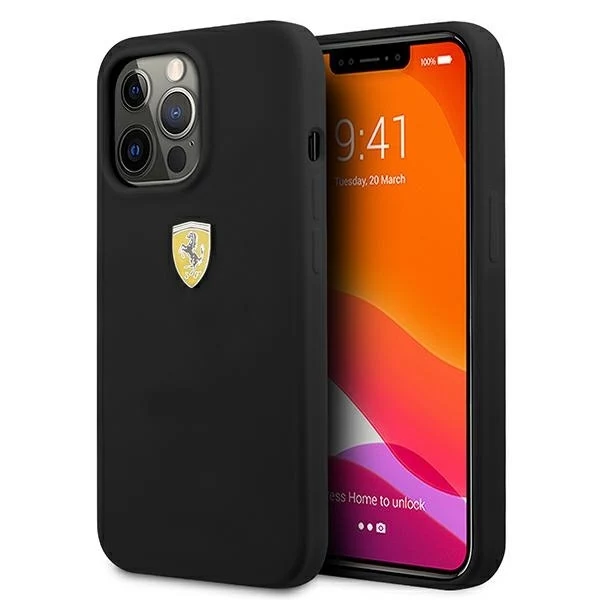 Ferrari FESSIHCP13LBK Silicone Hard Case iPhone
