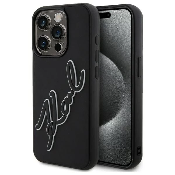 Karl Lagerfeld KLHCP15X3DRKSDLK Cietais maciņš Apple