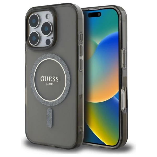 Guess GUHMP16XHFGEREK Hardcase IML Glitter Circle