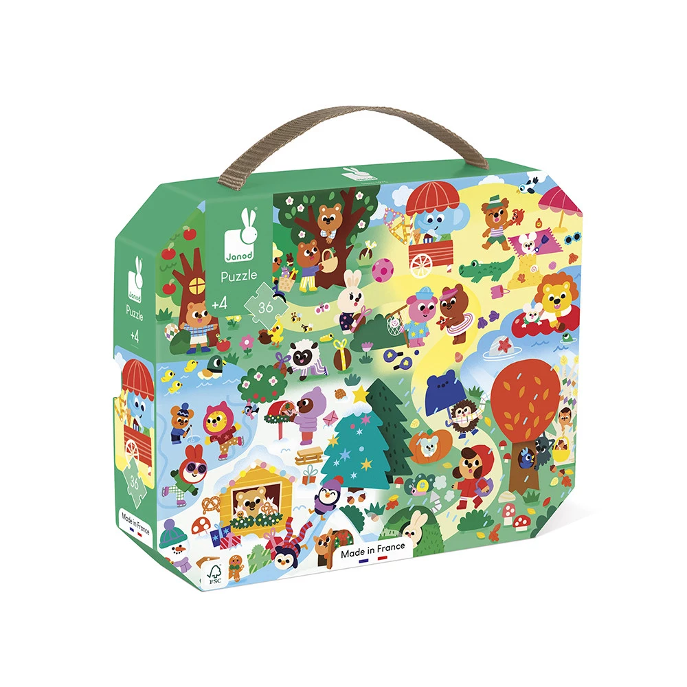 Janod Puzzle in Suitcase Four Seasons