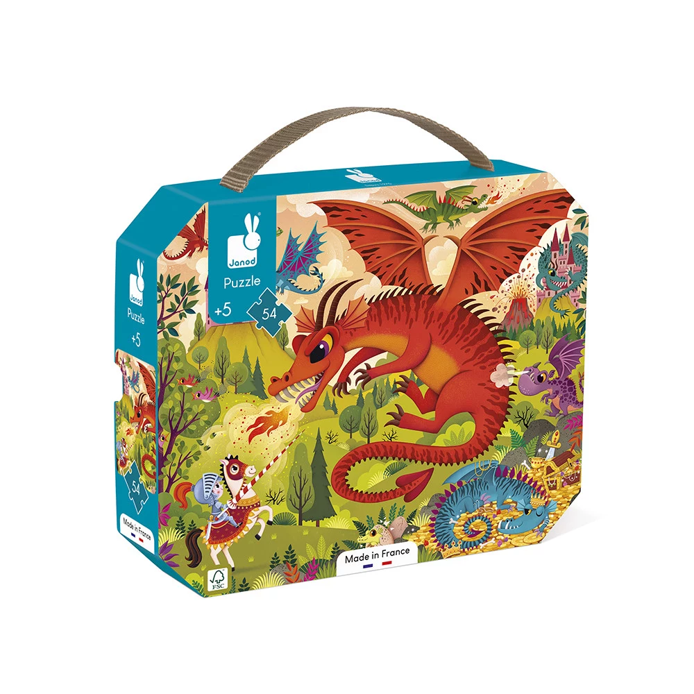 Janod Puzzle in Suitcase Dragon Kingdom