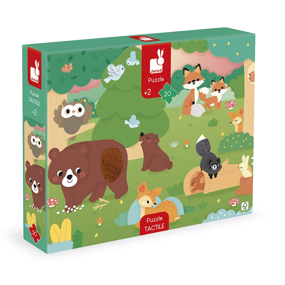 Janod Sensory Touch Puzzle Forest 20