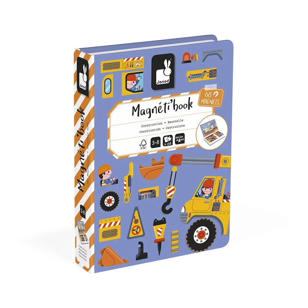 Janod Magnetibook Construction Site Magnetic Educational