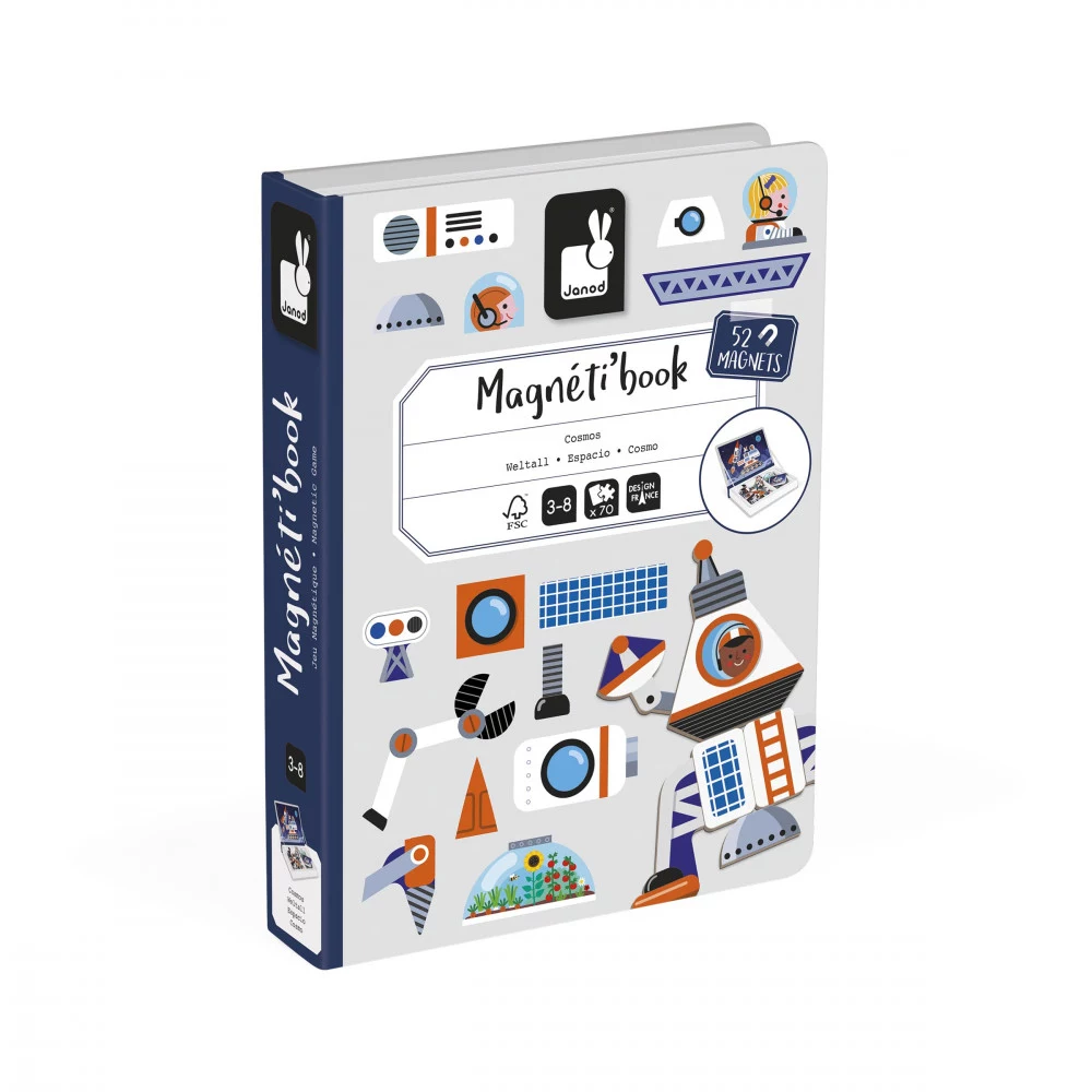 Janod Magnetibook Kosmos magnētiskā izglītojošā spēle