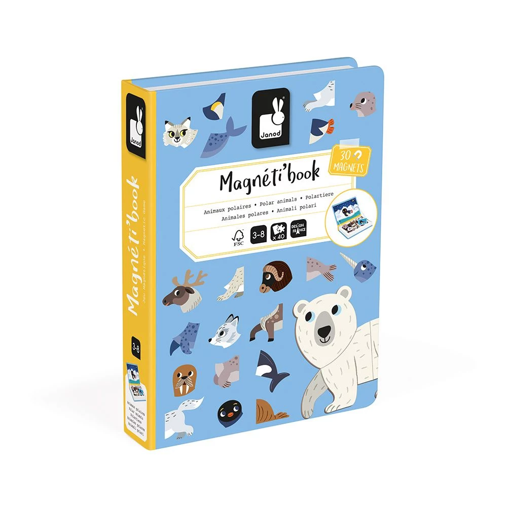 Janod Magnetibook Polar Animals Magnetic Educational
