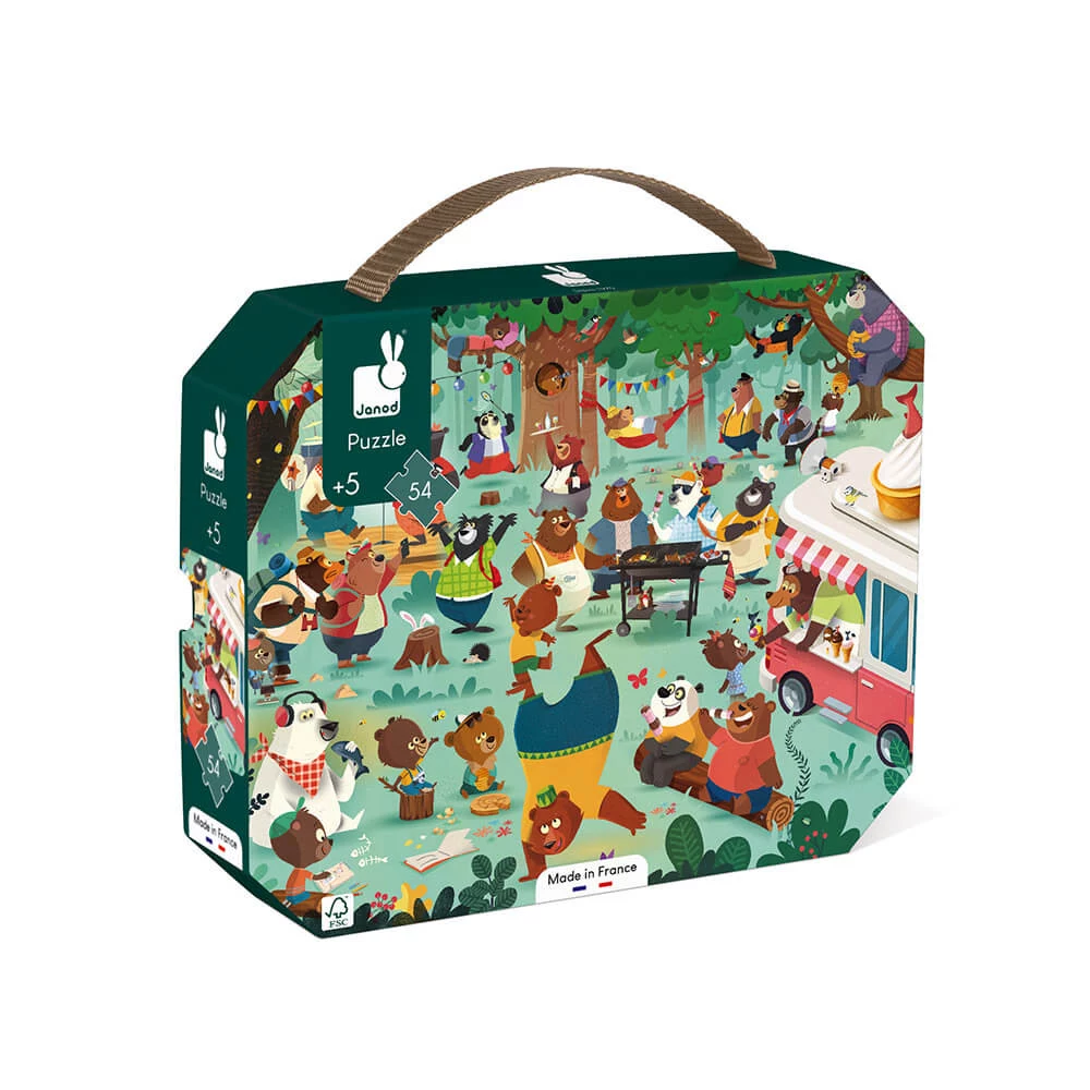 Janod Bear Family Dress-Up Puzzle in