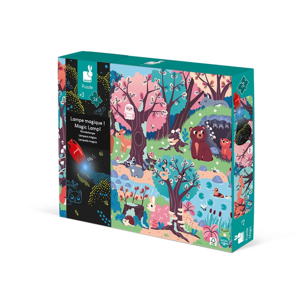 Janod Forest Glow-in-the-Dark Jigsaw Puzzle ar