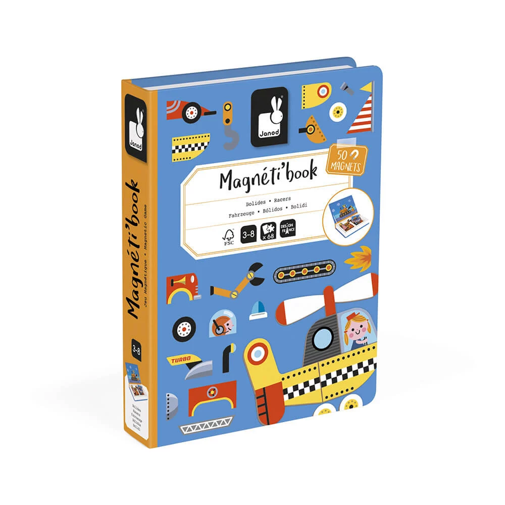Janod Magnetibook Vehicles Magnetic Activity Book