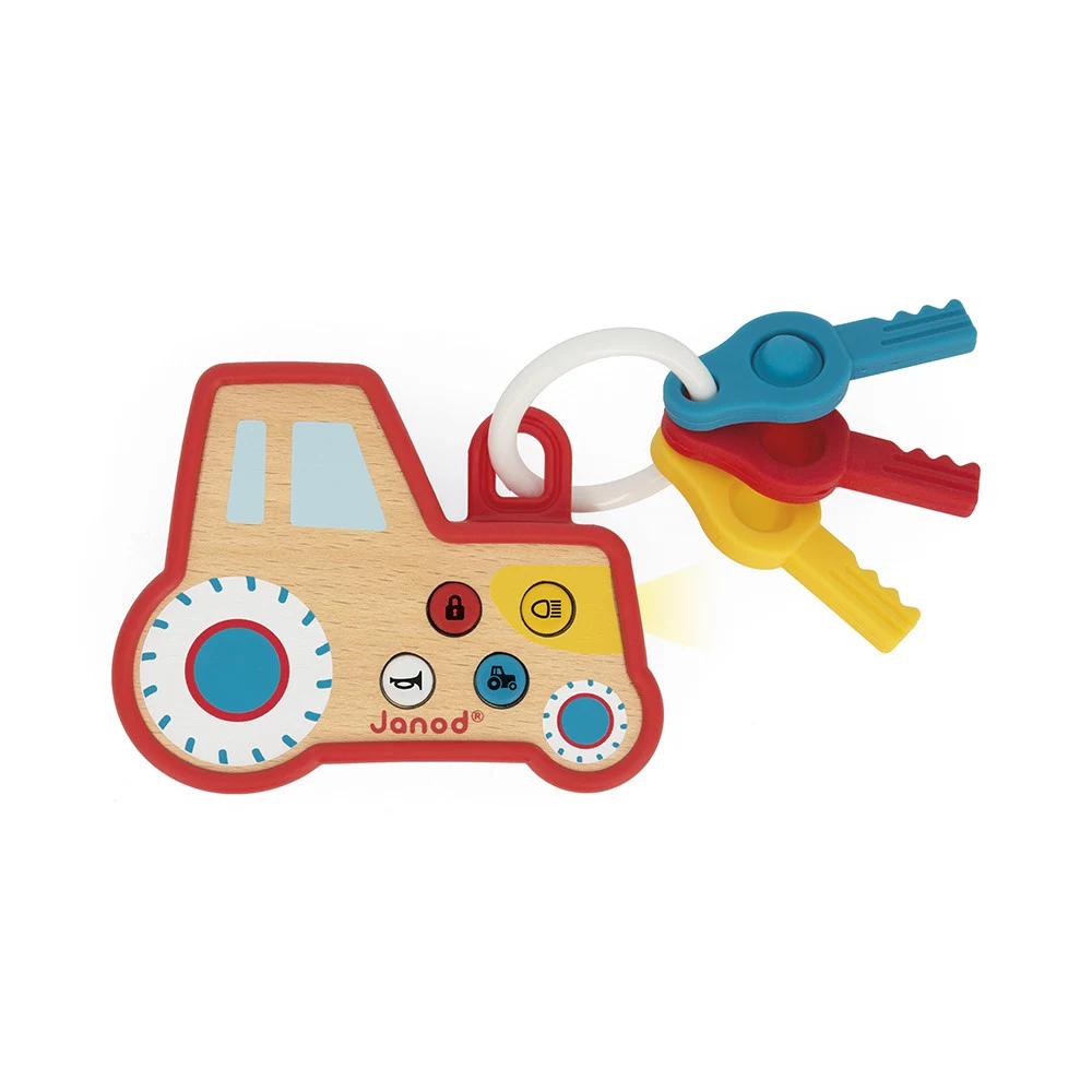 Janod Wooden Tractor with Sounds and