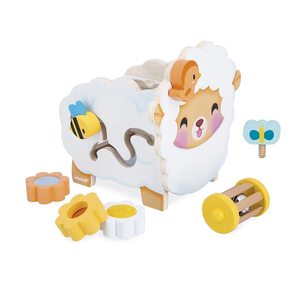 Janod Multifunctional Sheep Shape Sorter Pull-Along