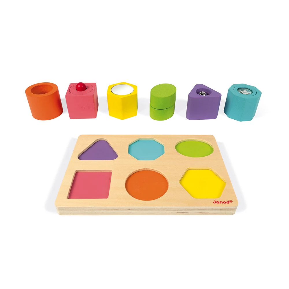 Janod Sensory Wooden Puzzle Shapes and