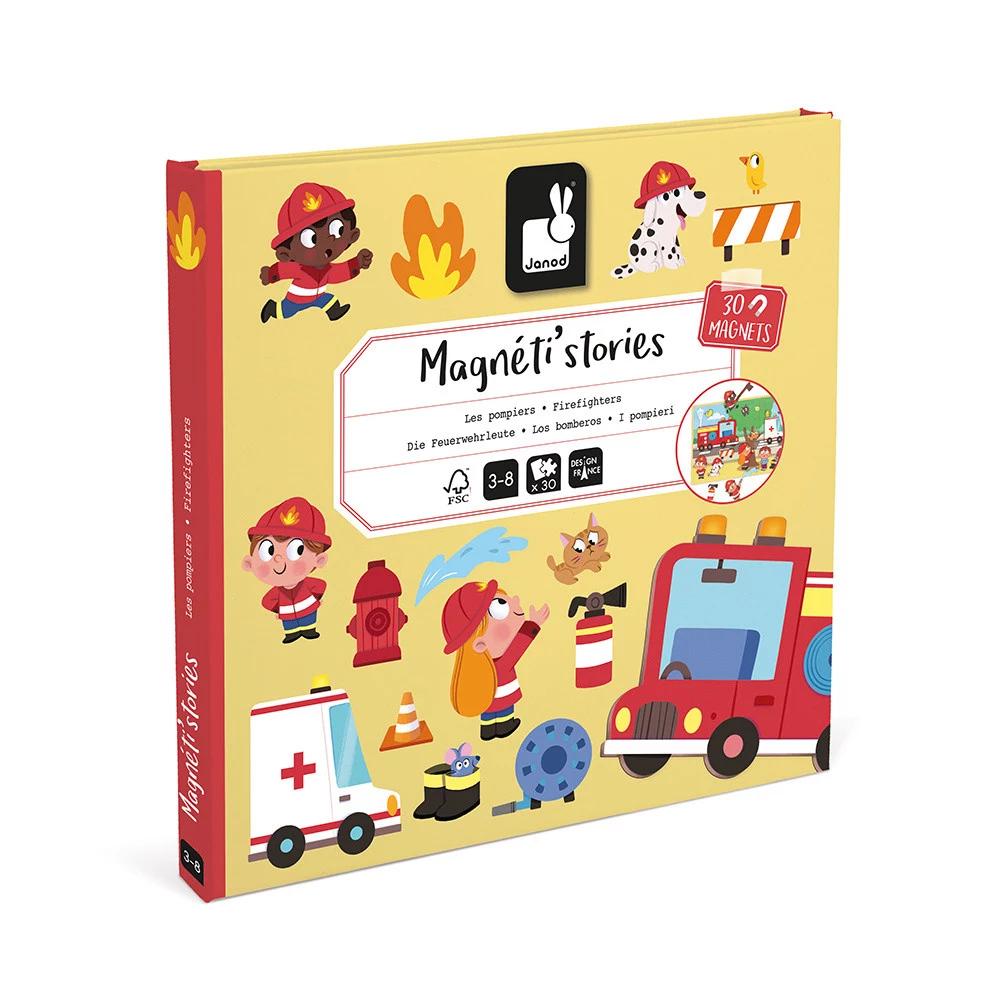 Janod Magneti`stories Firefighters Magnetic Story Set