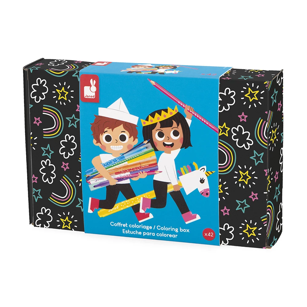 Janod Coloring Box 42 Pieces Art