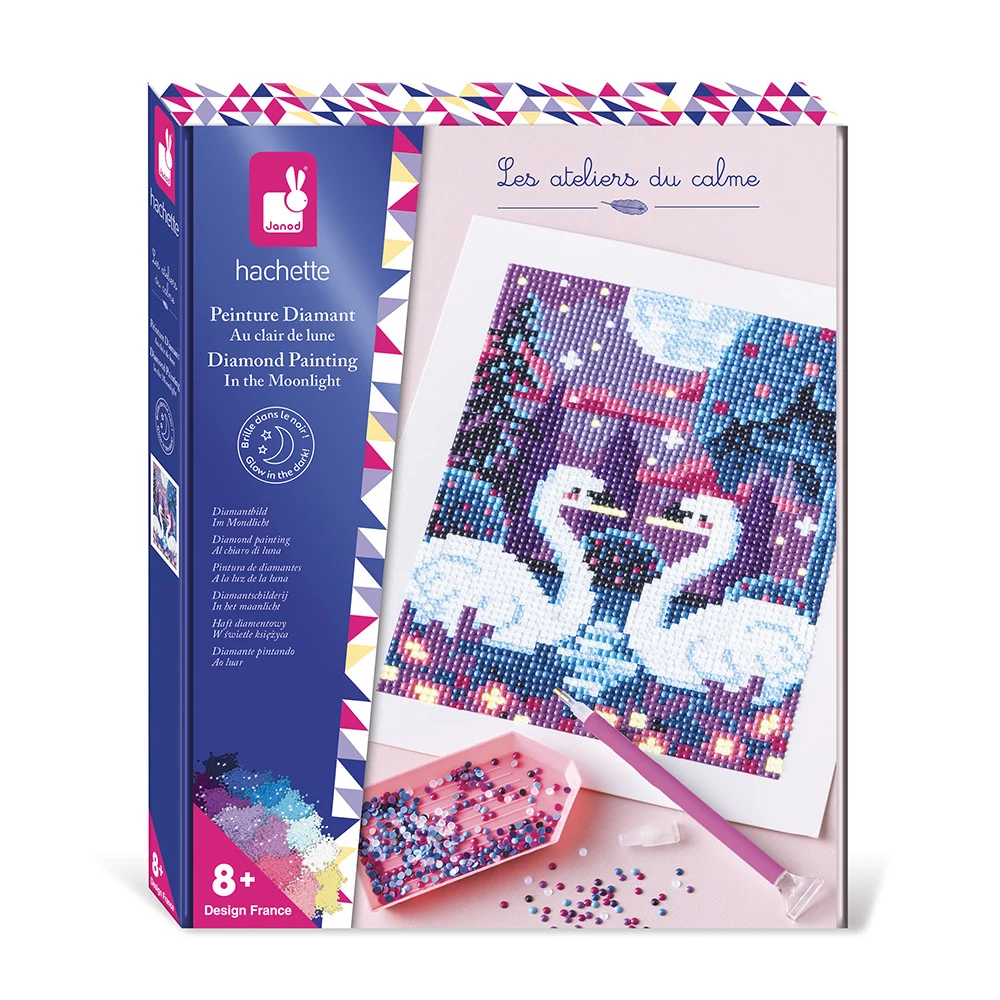 Janod Diamond Painting Kit Glow-in-the-Dark Moonlight