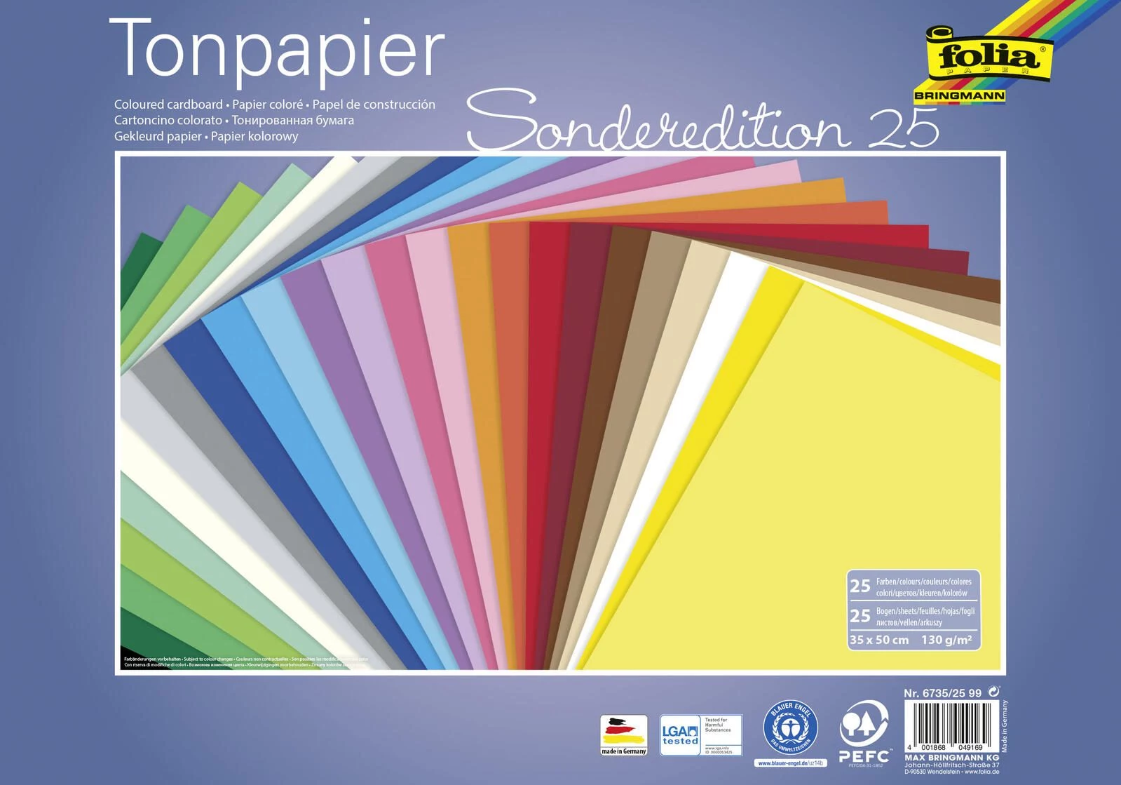 Folia Special Edition Construction Paper 25