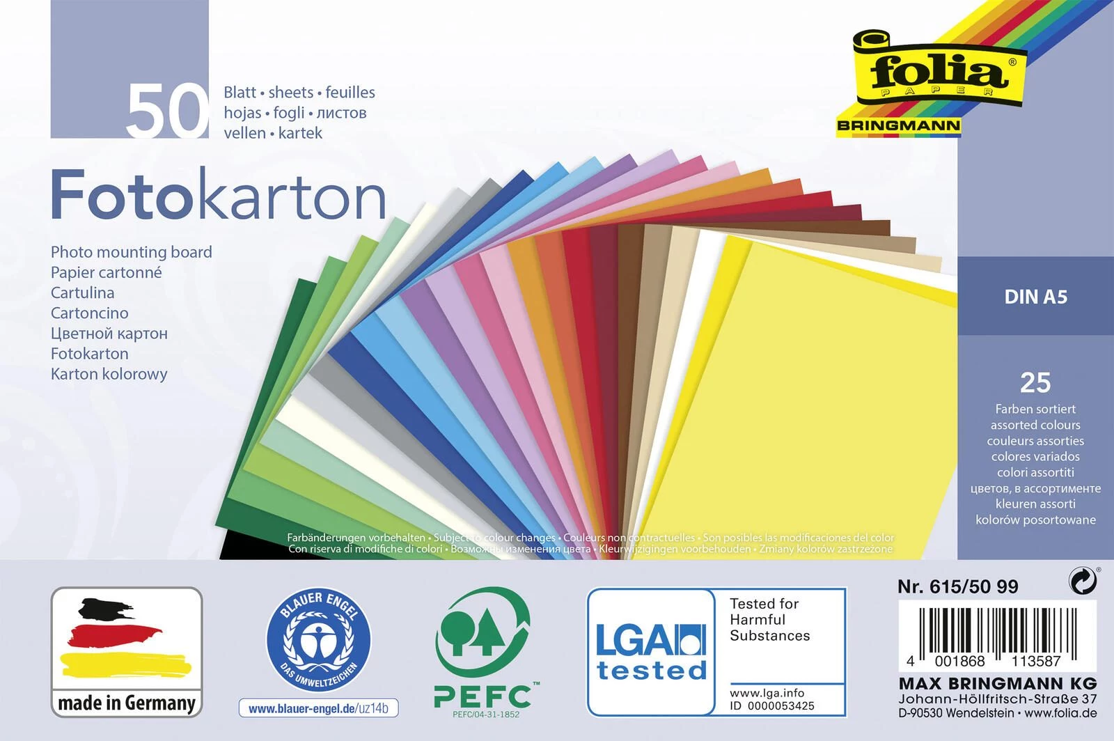 Folia Fotokarton Jauktas Krāsas 300 g/m²
