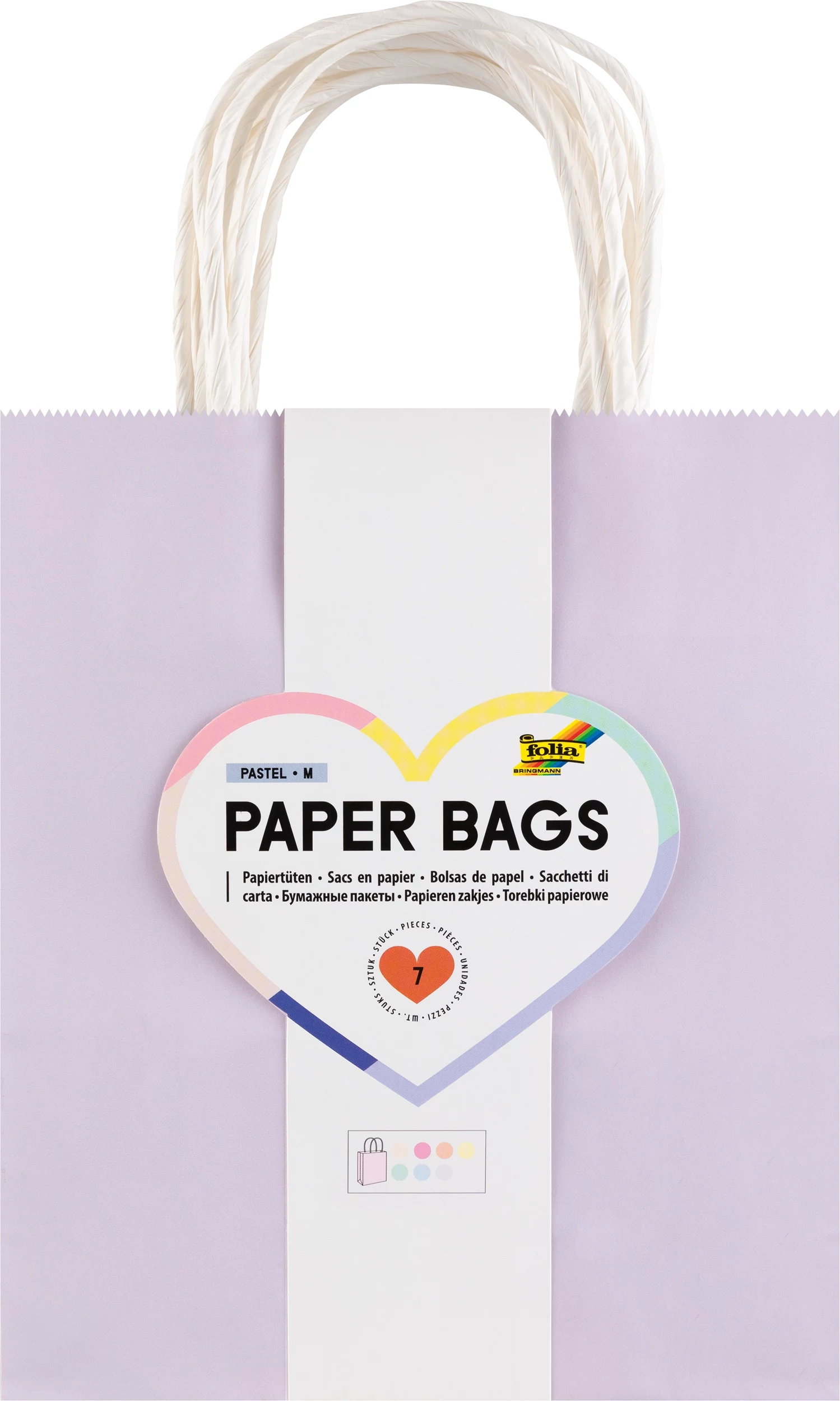 Folia 7 Paper Bags PASTELL M